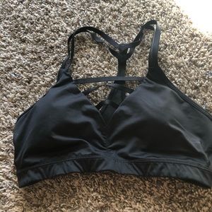 Black Victoria’s Secret strappy sports bra
